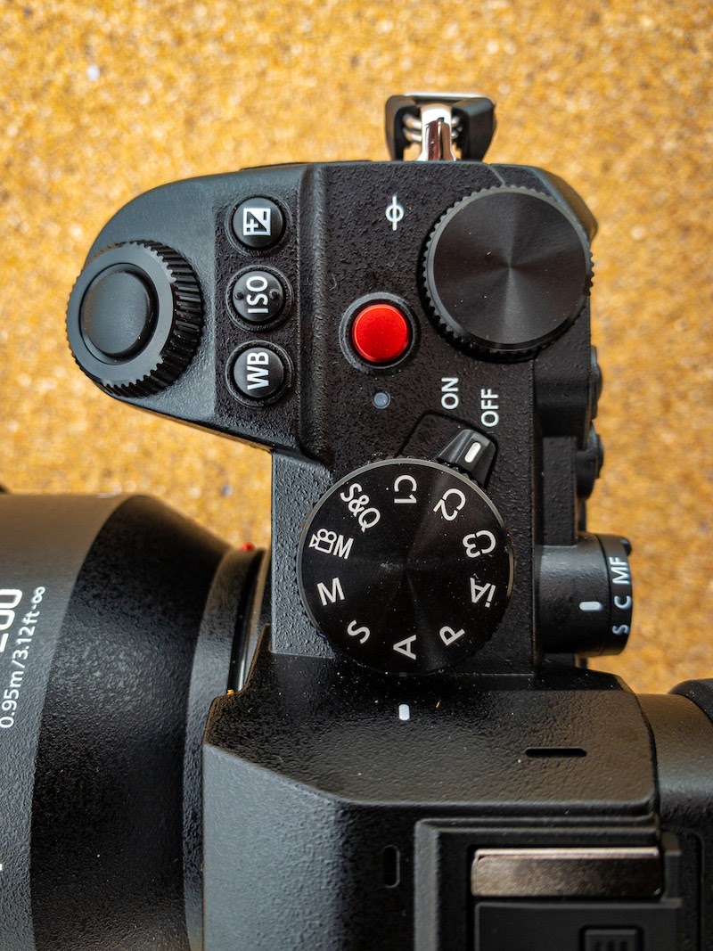 The top controls of the Panasonic LUMIX S5.